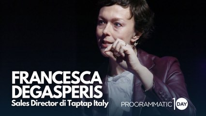 Intervista a Francesca Degasperis, Sales Director di Taptap Italy, al Programmatic Day 2024
