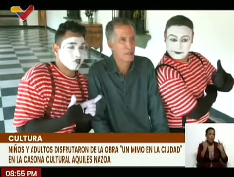 Espectadores disfrutaron de la obra “Un Mimo en la Ciudad en La Casona Cultural Aquiles Nazoa