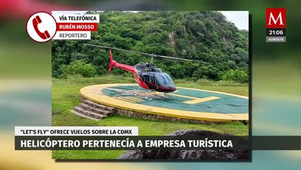 Helicóptero que se desplomó en la Ciudad de México ofrecía servicios de turismo extremo