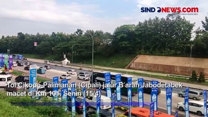 Volume Kendaraan di Tol Cipali Jalur B KM 101 Meningkat, Lalu Lintas Padat Merayap