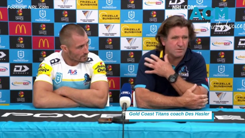 Raiders coach Ricky Stuart accused the Titans of "cheating" and said Des Hasler was "on another planet" after a tense NRL clash in Canberra.