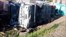 Malatya'da otobüs şarampole devrildi: 19 yaralı