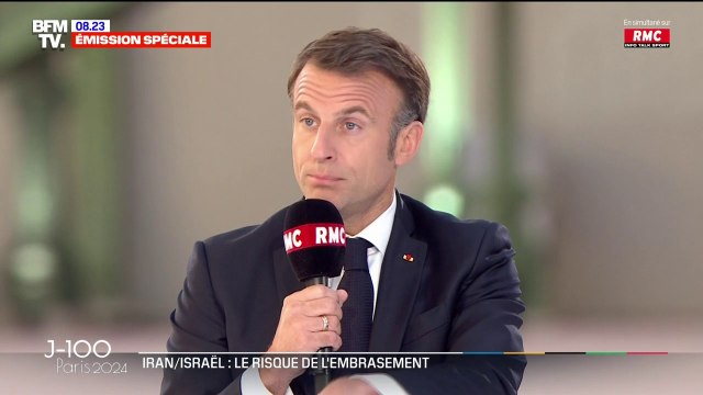 Iran/Israël: Nous avons fait décoller nos avions et nous avons intercepté ce que nous devions intercepter assure Emmanuel Macron