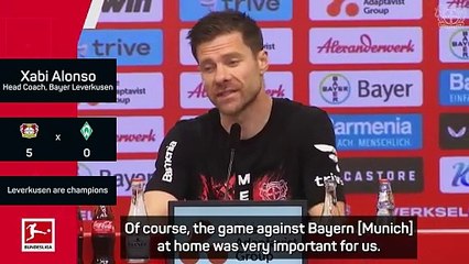 Alonso believes Leverkusen 'totally deserved' first Bundesliga title