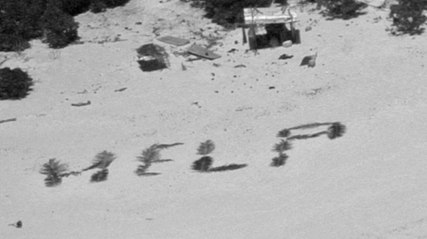 Hilferuf aus Palmwedeln: Gestrandete von einsamer Insel gerettet