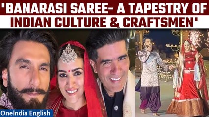 Télécharger la video: Fashion Show Curated by Indian Designer Manish Malhotra on the theme 'Banarasi Saree' |Oneindia News