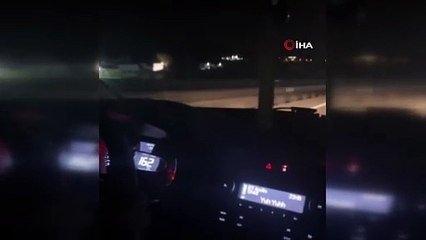 Görüntüler Bursa'dan... Ters şeritte ilerleyen taksi...