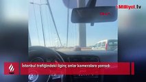 İstanbul trafiğindeki ilginç anlar kamerada