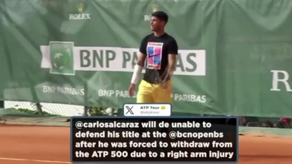 Tennis - Barcelone 2024 - Carlos Alcaraz, le double tenant du titre est blessé et a déclaré forfait pour Barcelone