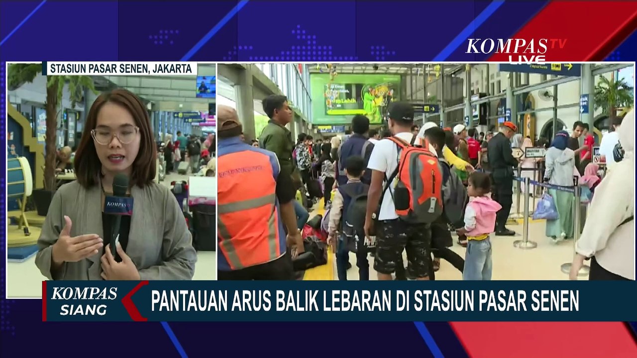 Stasiun Pasar Senen Ramai Kedatangan Pemudik yang Kembali Merantau ke Jakarta