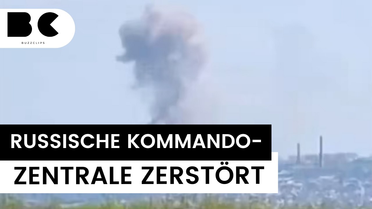 Russisches hauptquartier in luhansk zerstört