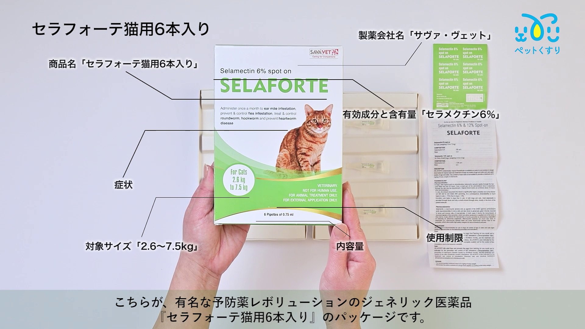 ⁣【レボリューションジェネリック】セラフォーテ猫用の開封動画｜ペットくすり