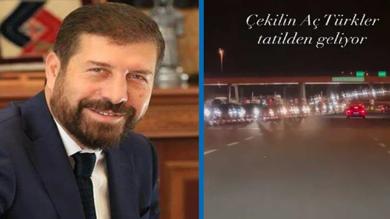 AKP'li Ekrem Yavaş, yollarda oluşan yoğunluğu "Çekilin aç Türkler tatilden dönüyor" notuyla paylaştı
