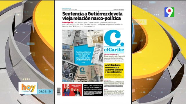 Titulares de prensa dominicana lunes 15 de abril 2024 | Hoy Mismo