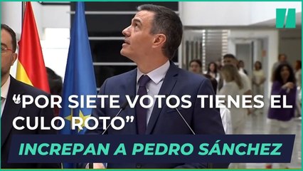 Un ciudadano increpa a Pedro Sánchez hablando de su trasero y su respuesta sorprende a todos