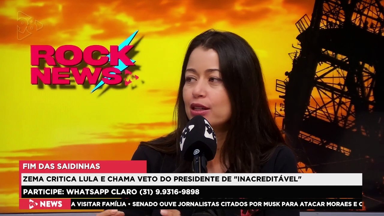 ROCK NEWS | Zema critica Lula e chama veto do presidente de "inacreditável"