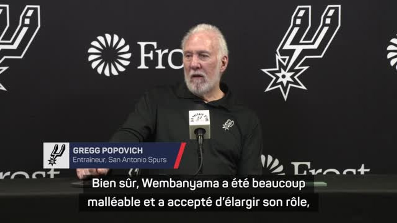 Spurs - Popovich parle des progrès de Wembanyama : "Un QI basket à la Tim Duncan”