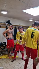Joie dans les vestiaires ce dimanche 14/04/2024. Victoire 2-1 face à Sarzeau 2.