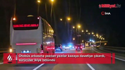 Otobüsün arkasında ilginç detay! Bekarlığını dile getiren şoför herkesi şaşkına çevirdi