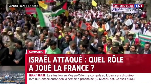 Darius Rochebin sur LCI ce dimanche 14 avril 2024.