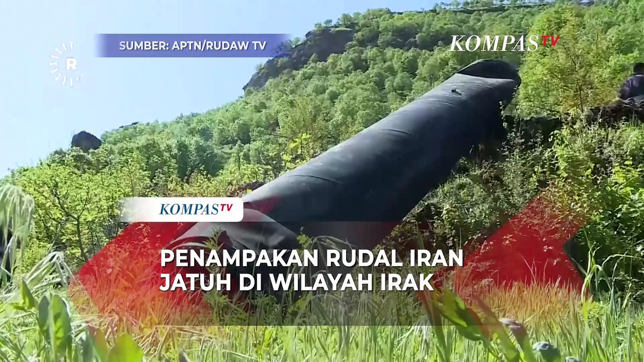 Penampakan Bangkai Rudal Iran yang Ditembakkan ke Israel Jatuh di Wilayah Irak