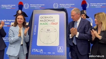 Urso presenta francobollo dedicato a Giornata del Made in Italy