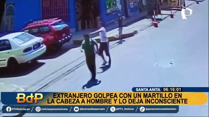 Santa Anita: hombre golpeado con martillo por extranjero está internado en hospital Bravo Chico