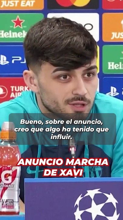 Pedri sobre la racha tras el anuncio de Xavi