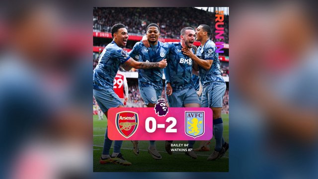 Aston Villa scupper Arsenal’s Premier League title charge with huge win at Emirates Stadium