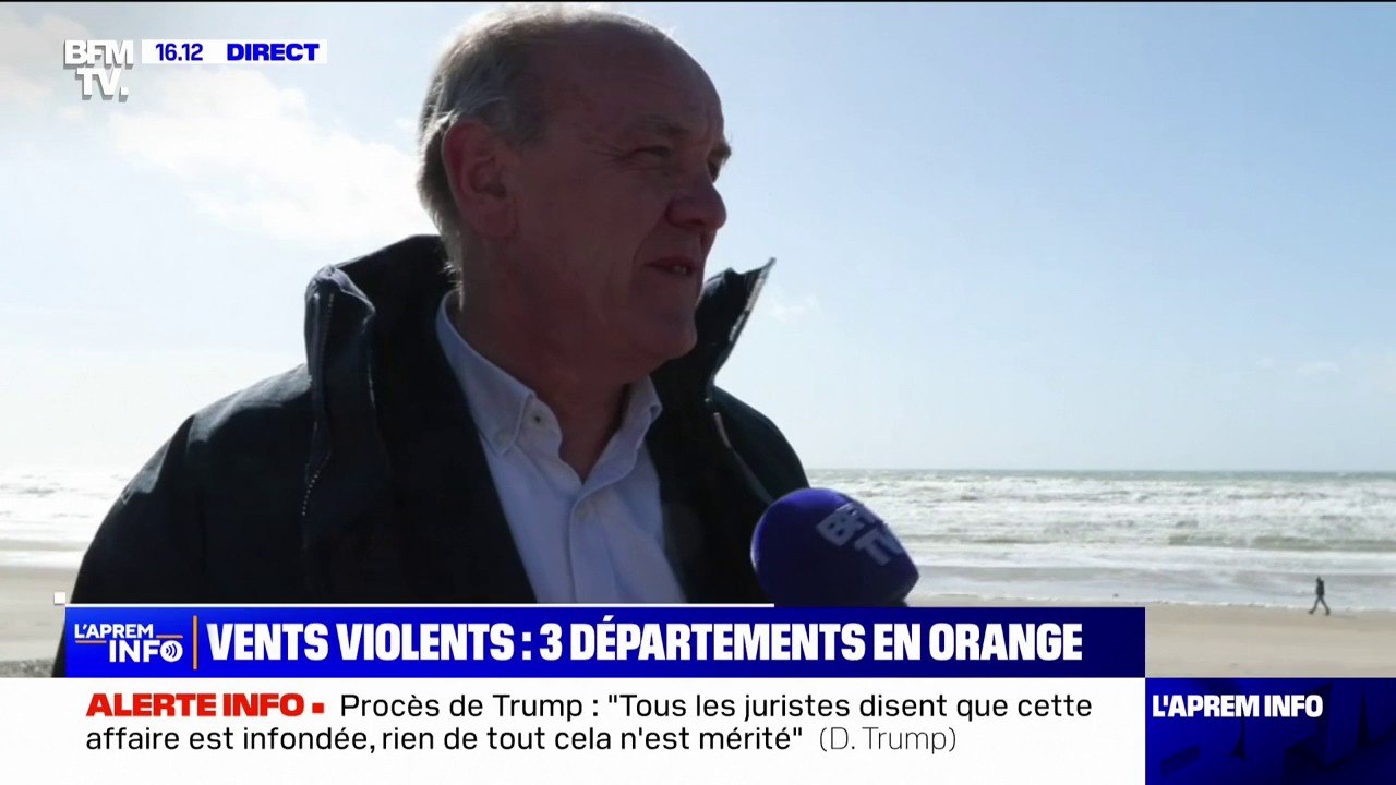 Vents violents dans les Hauts-de-France: "L'ensemble de nos services sont prêts à se mobiliser", indique Daniel Fasquelle (maire du Touquet-Paris-Plage)