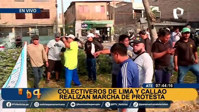Colectiveros de Lima y Callao marchan pidiendo formalización para el servicio
