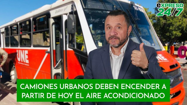 Camiones urbanos deben encender a partir de hoy el aire acondicionado