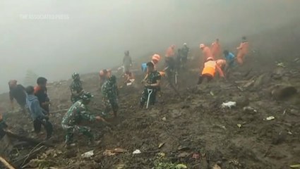 Search teams dig through mud after deadly landslides hit Indonesia’s Sulawesi island