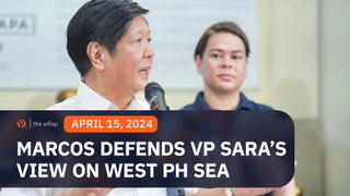 Marcos defends Sara Duterte’s silence on China aggression in West PH Sea