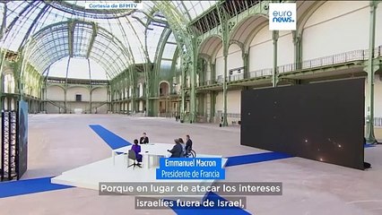 Macron tacha de "desproporcionado" el ataque iraní contra Israel y pide calmar las tensiones