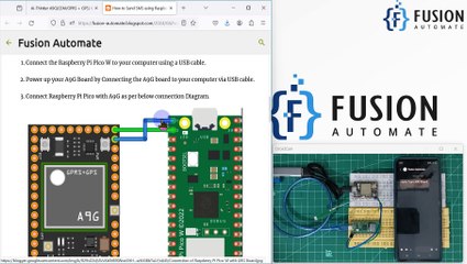 How to Send SMS from A9G Board by Sending AT Commands from Raspberry Pi Pico W using MicroPython