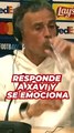 Luis Enrique se emociona por las palabras de Xavi