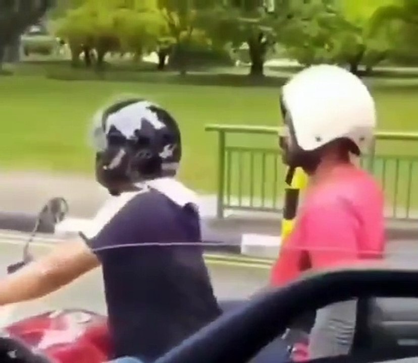 Dude saves guy from wearing helmet wrong