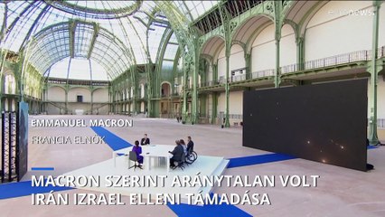 Macron szerint aránytalan volt Irán Izrael elleni támadása