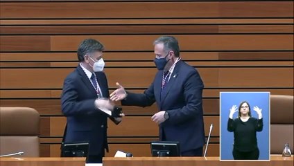 Ana Sánchez niega el saludo a Pollán al recibir la medalla de procuradora en la constitución de las Cortes