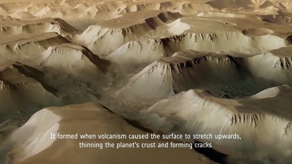 Fly Over Mars' 'Noctis Labyrinthus' In This Visualization From Spacecraft Data
