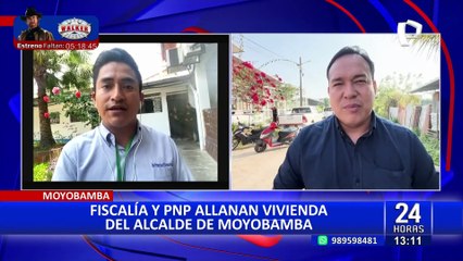 Fiscalía y PNP allanan vivienda del alcalde de Moyobamba