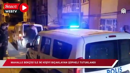 Скачать видео: Mahalle bekçisi ile 2 kişiyi bıçaklayan şüpheli tutuklandı