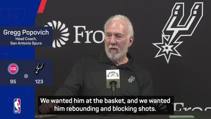 Wembanyama has 'Tim Duncan qualities' - Popovich
