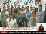 Caracas | Partido ORA reconoce la labor del CNE de cara a los comicios del 28-J