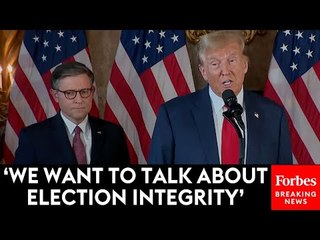 BREAKING: Trump And Speaker Johnson Hold Joint Press Briefing On 'Election Integrity' At Mar-A-Lago