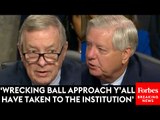 JUST IN: Lindsey Graham Confronts Dick Durbin About Attempt To Avoid Mayorkas Impeachment Trial