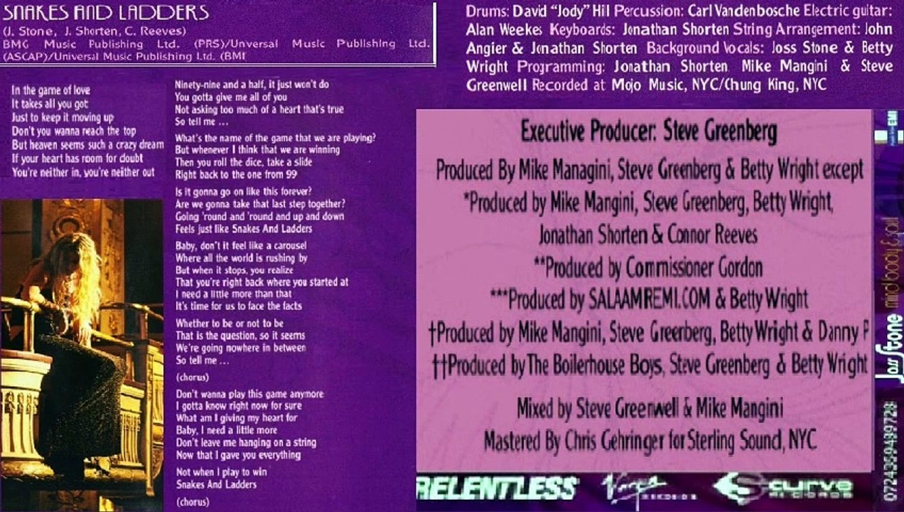 Snakes And Ladders — JOSS STONE MIND, BODY & SOUL (2004) music