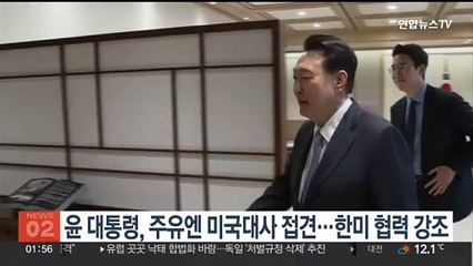 Скачать видео: 윤대통령, 주유엔 미국대사 접견…한미 협력 강조