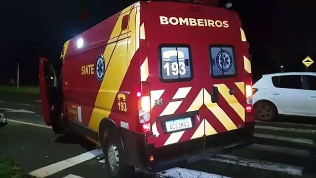 HB20 e Honda Bros se envolvem em colisão no centro de Cascavel